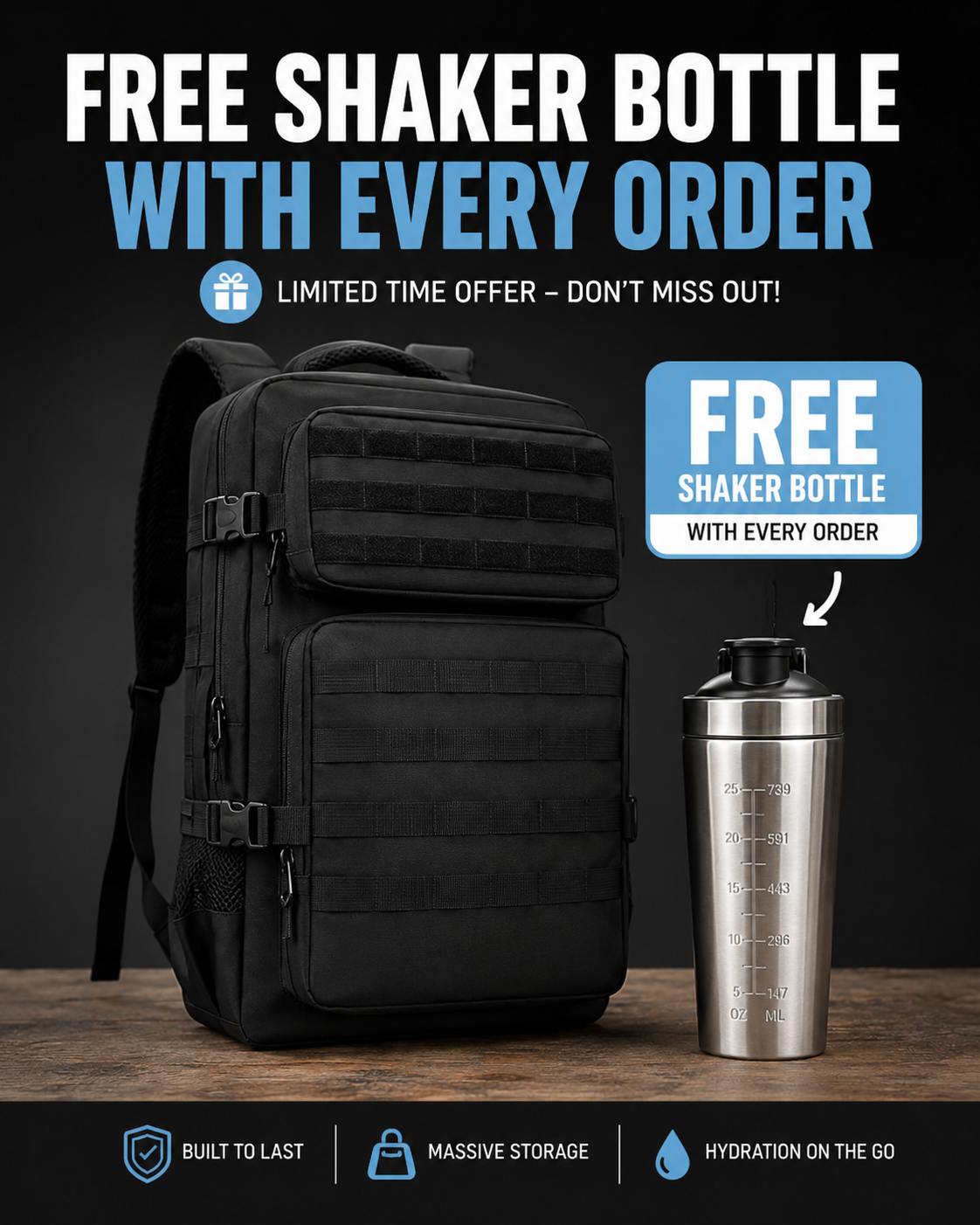 Strive Supply Tactical Backpack 45L